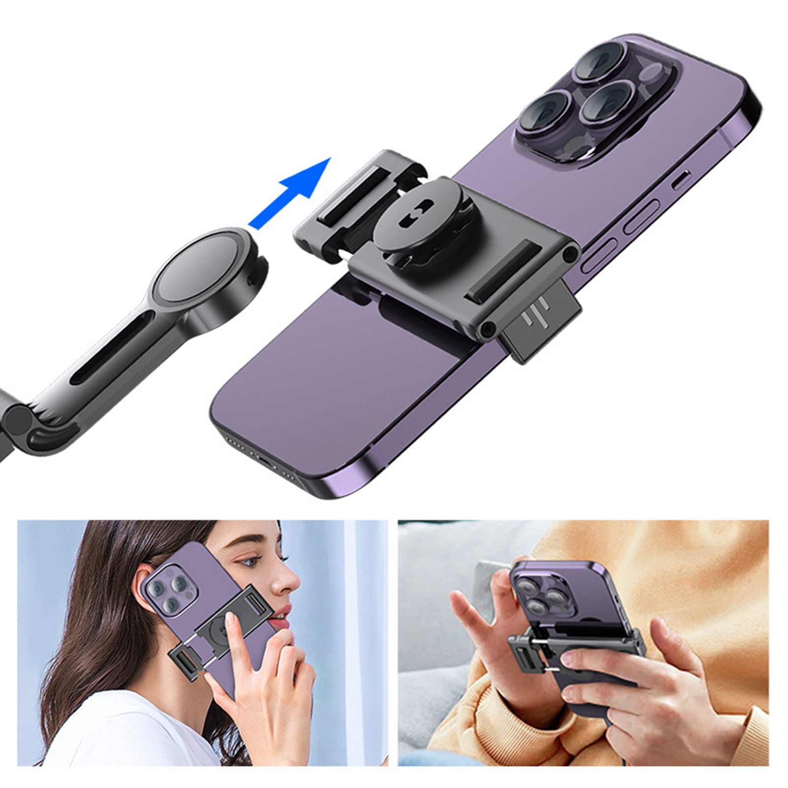 Auto Tracking Phone Holder 360 Degree Rotation AI Face Recognition Phone Stand Stabilizer Face Body Phone Shooting Mount For Live Vlogging Streaming Video. 