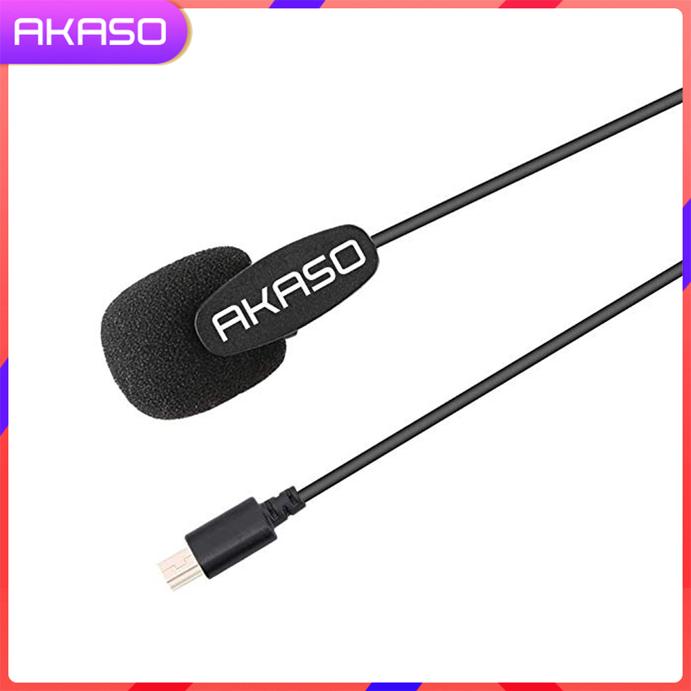 AKASO V50 X External Microphone for AKASO V50X Dragon and Touch Vista 5 Action Camera 4K Sports Camera ONLY. 