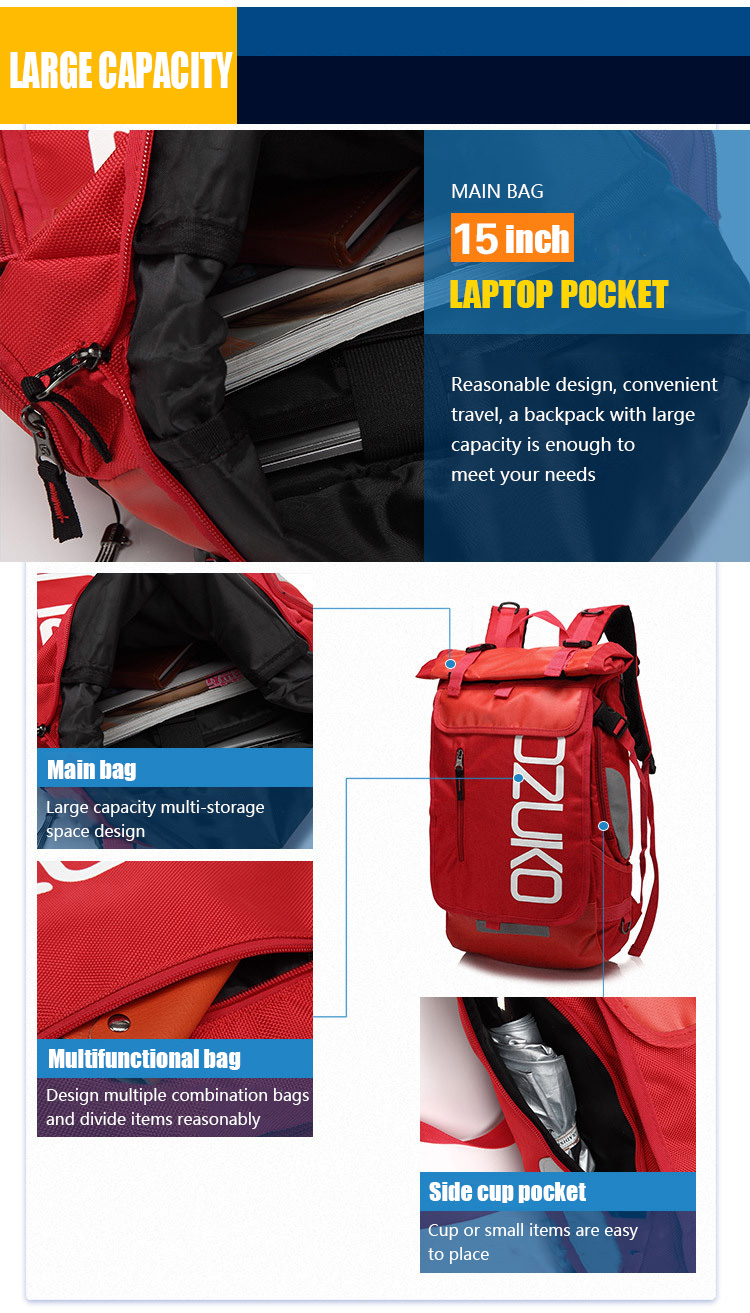 Ozuko 8020 Waterproof Laptop Travel Backpack description image 7
