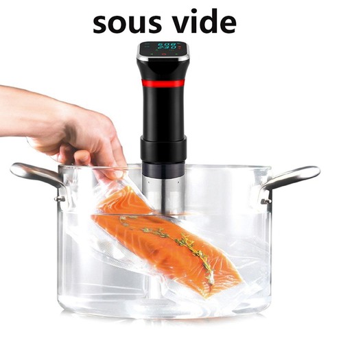 Sous Vide Cooker Machine, 1100W Vacuum Slow Cooker Heater, LED Touch Screen, 25-95 Celsius Temperature Range - US Plug. 