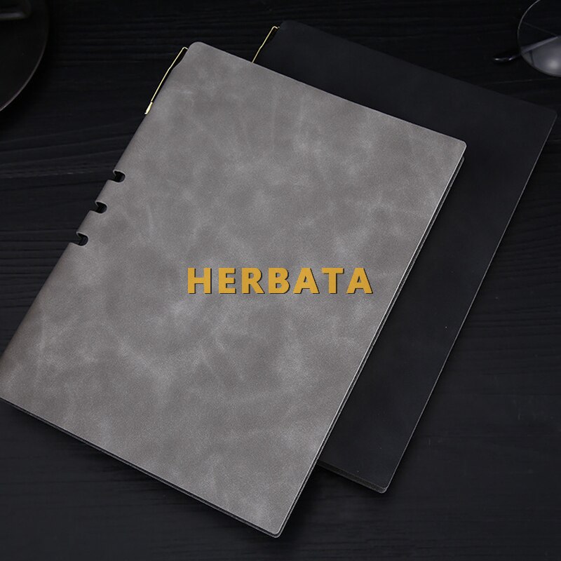 【happy one】Leather Notebook Notepad Business Planner Notebook Diary Journal For Office School Supplies Gifts CL-1521. 
