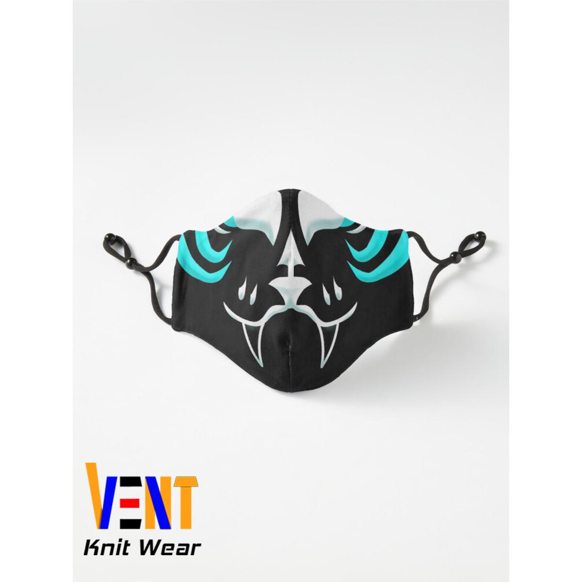 Dark Kitsune Face Cyan Six Layers Protective FaceMask For Men And Women  Six Layer Stylish Face Mask For Men And Women