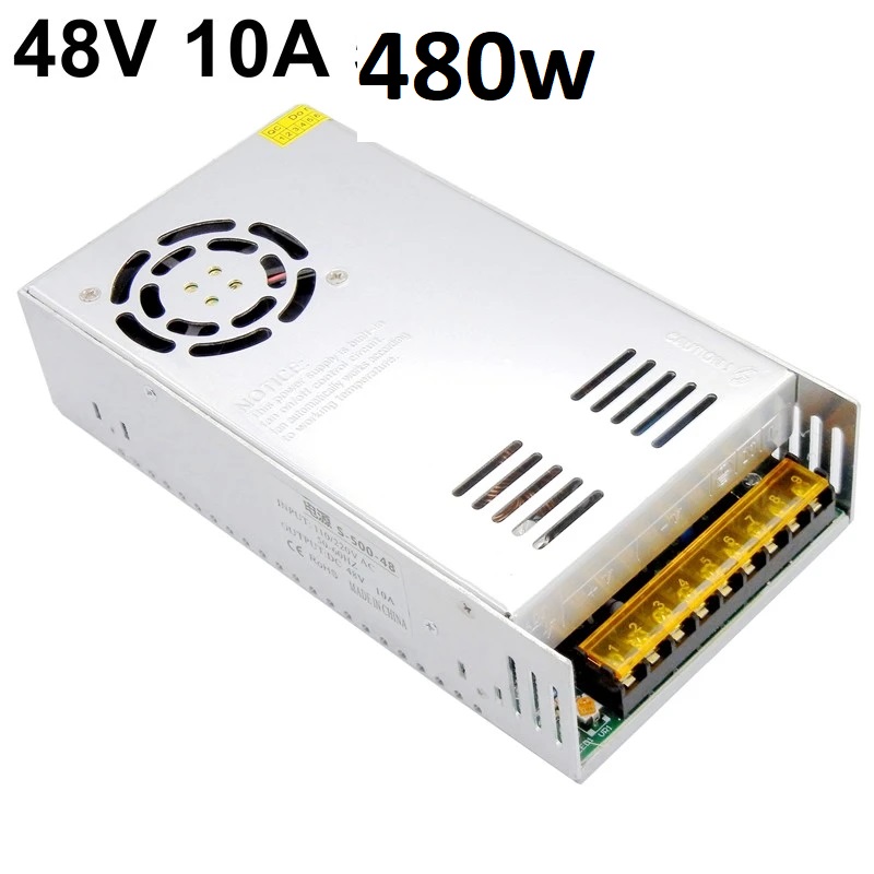 DC 48V 10 A 480W Switch Power Supply 110V AC to DC 48 Volt 10 Amp SMPS. 