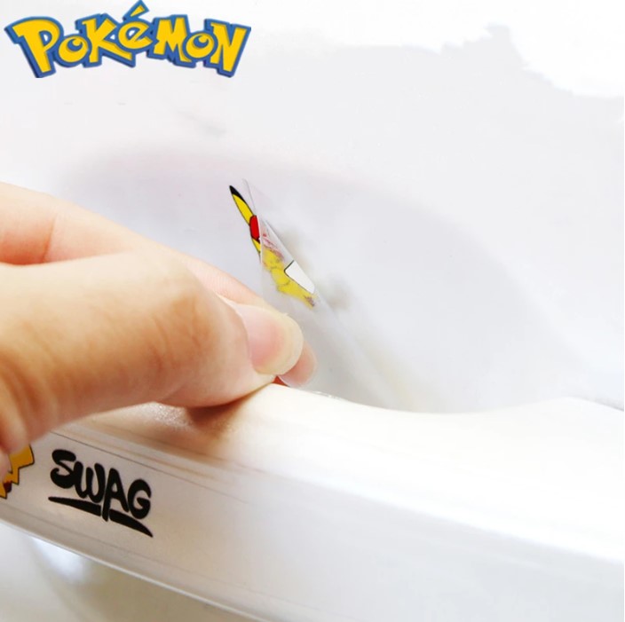 8Pcs/Set SWAG Pikachu Car Door Handle + Bowl Anti-Scratch Durable Soft POLY Flim Protective Stickers For Universal Cars. 
