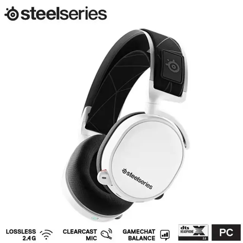 SteelSeries Arctis 7 Wireless Gaming Headset with DTS Headphone:X 7.1 Surround for PC Playstation 4 VR Android and iOS. 