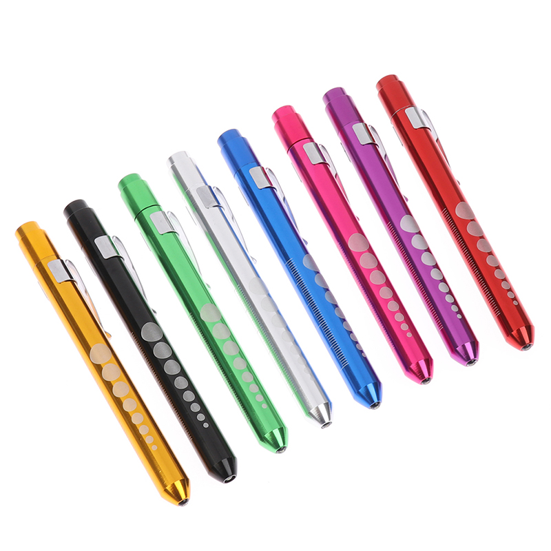 LED Flashlight Work Light First Aid Pen Light Torch Lamp Pupil Gauge Measurement. 