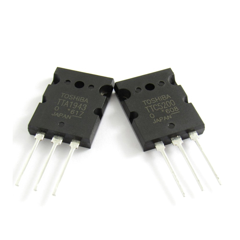 1Pair- Medium Quality TTA1943 A1943 & TTC5200 C5200 PNP & NPN Transistor 1943 Transistor & 5200 Transistor MOSFET IC TO-3P 3 Pin Leads