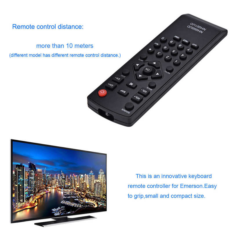 Replacement TV Remote Control 48G Universal Smart Controller NH000UD for Emerson with 10M Distance. 