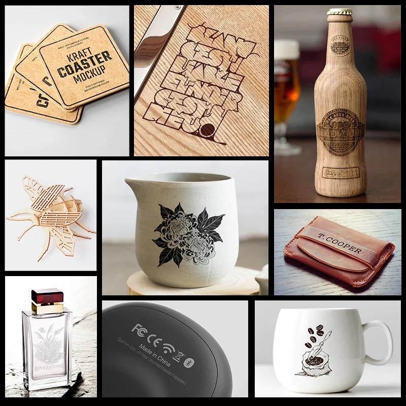 DAJA C1 Windows Mac Engrave leaves wood Plastic Painted Leather Laser Engraver Portable Laser Engraving Machine for Mobile. 