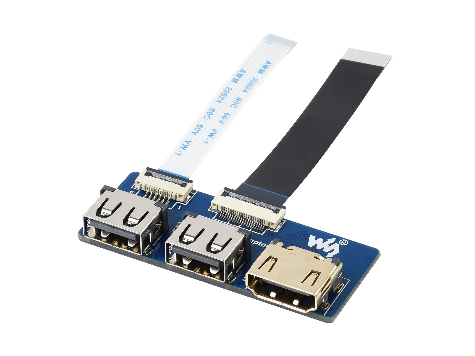 Waveshare USB HDMI-compatible Adapter for CM4-IO-BASE, Adapting FFC Connector To Standard Connector