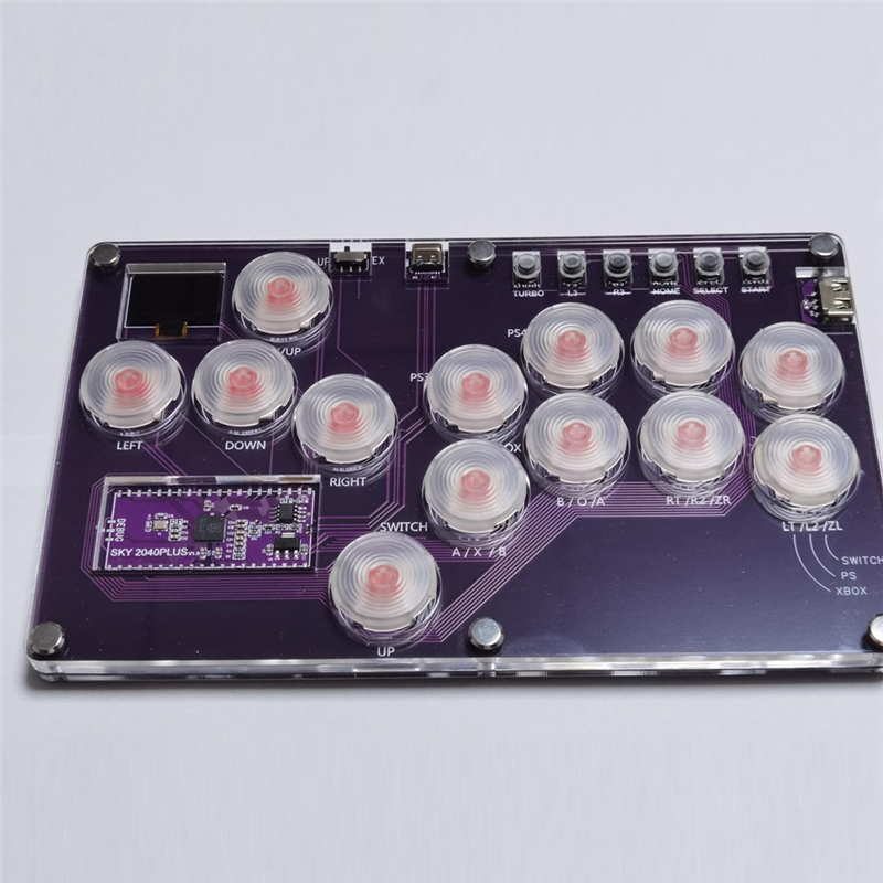 Fight Stick Arcade Joystick Hot-Swap Encoder Controller Xinput/Dinput Mini Hitbox Console for PC/NS Switch/PS3/PS4 Durable Easy Install Easy to Use. 