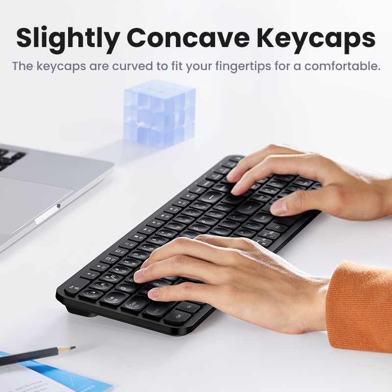 UGREEN Mice and Keyboard Wireless Bluetooth & 2.4GHz Keycaps for Laptop MacBook iPad PC Tablet Bluetooth Keyboard. 
