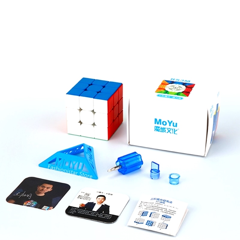 【Happy baby toy store】MoYu RS3M Magnetic cube Moyu meilong 3M 3x3x3 Speed cube Magnetism game puzzle Toys cube children boys. 