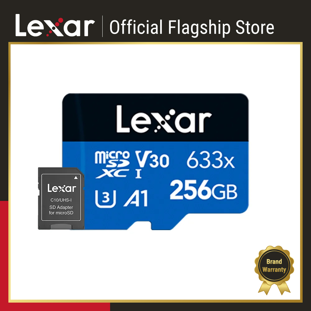 Lexar High-Performance 633x 256GB microSDHC/microSDXC UHS-I Memory Card with High Transfer Speed - Fast Video Capture - Feature A1/A2 Class