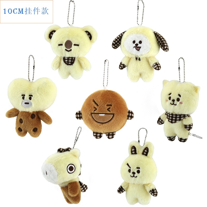 【DM bag factory Store】BT21 JAPAN bag charm 10cm COOKY CHIMMY KOYA SHOOKY MANG RJ Plush pendant. 