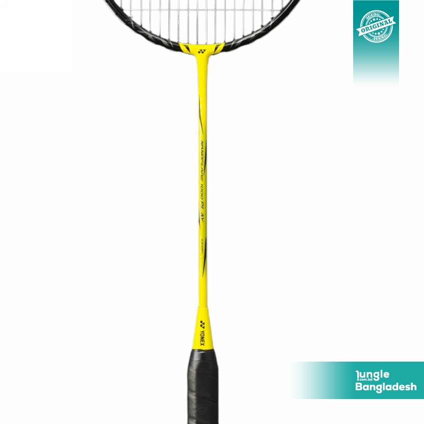 Original Yonex NANOFLARE 1000 Play Badminton Racket - Medium Flex, Graphite Frame, Lightning Yellow. 