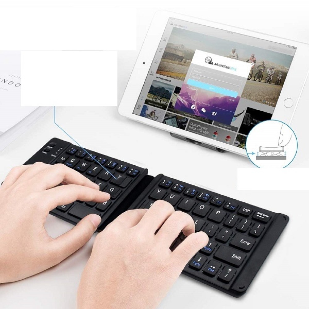 B68 Folding Bluetooth keyboard Rechargeable For Mobile And PC. 
