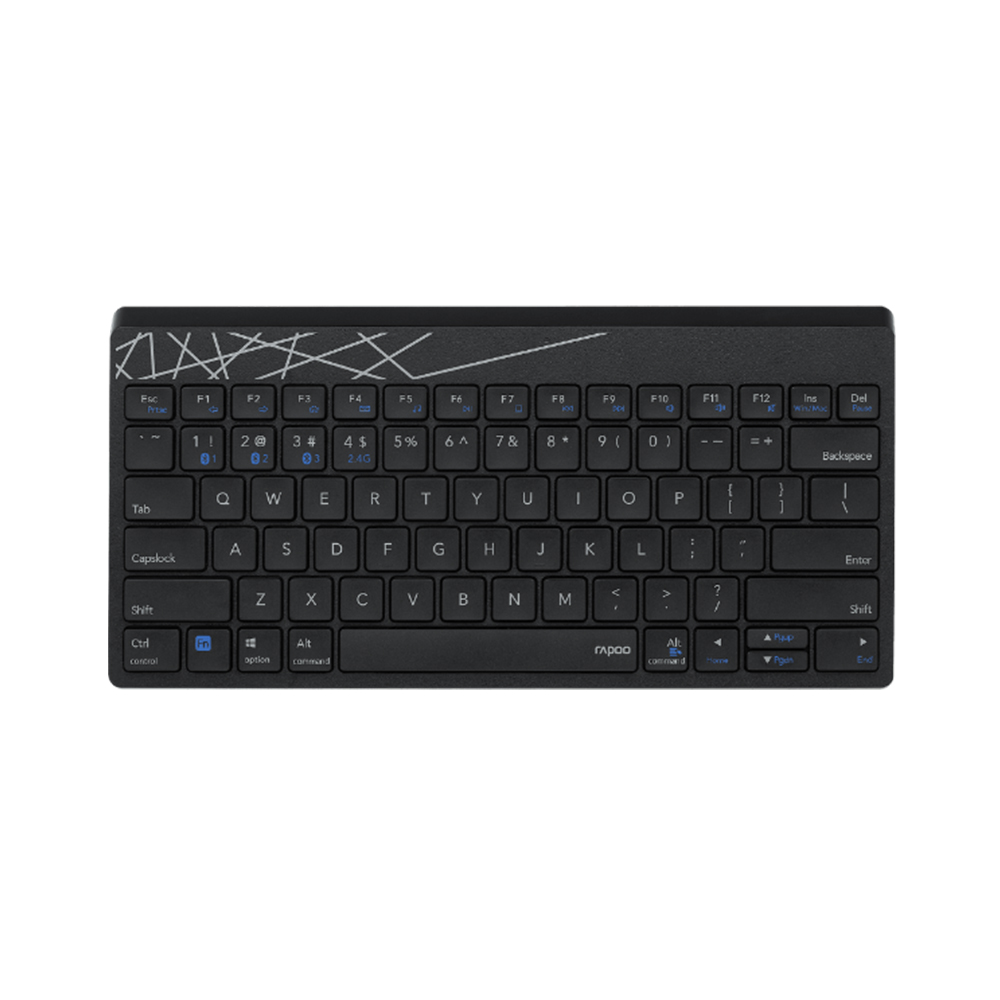 Rapoo K8000M Multi-mode Wireless Keyboard - Switch between Bluetooth 3.0, 5.0 and 2.4G for Macbook PC Laptop Computer. 