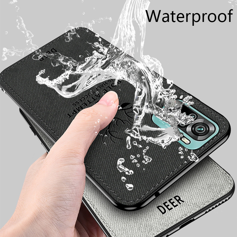 Biruiqu For Redmi Note 10 4G / Redmi Note 10S Hybrid Soft TPU Deer Pattern Leather Shockproof Case Cover. 