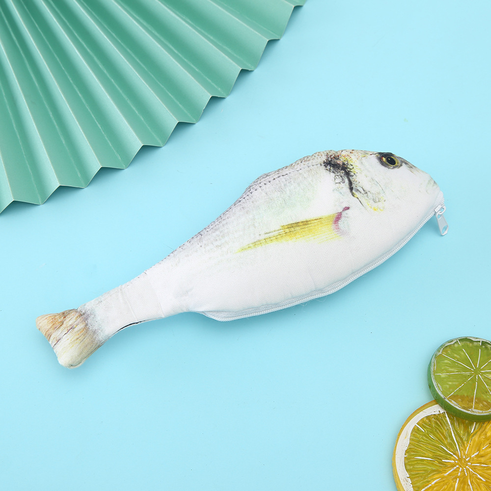 Carp Pen Bag Realistic Fish Shape Make-Up Pouch Pen Pencil Case