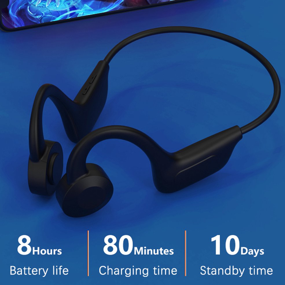 Vg02 Bone Conduction Wireless Headset 5.1 Concept Bone Conduction Movement. 