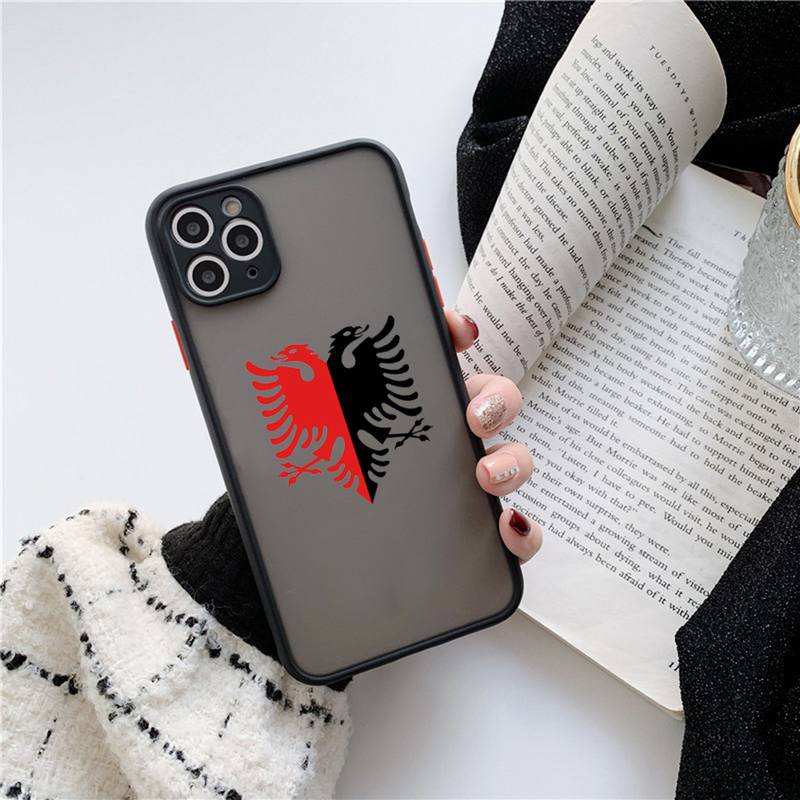 Albania Albanians Flag Phone Case matte transparent For iphone 14 11 12 13 plus mini pro max cover. 