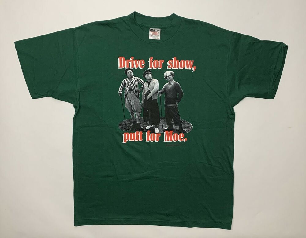 90s The Three Stooges Drive For Show Putt For Moe Tee