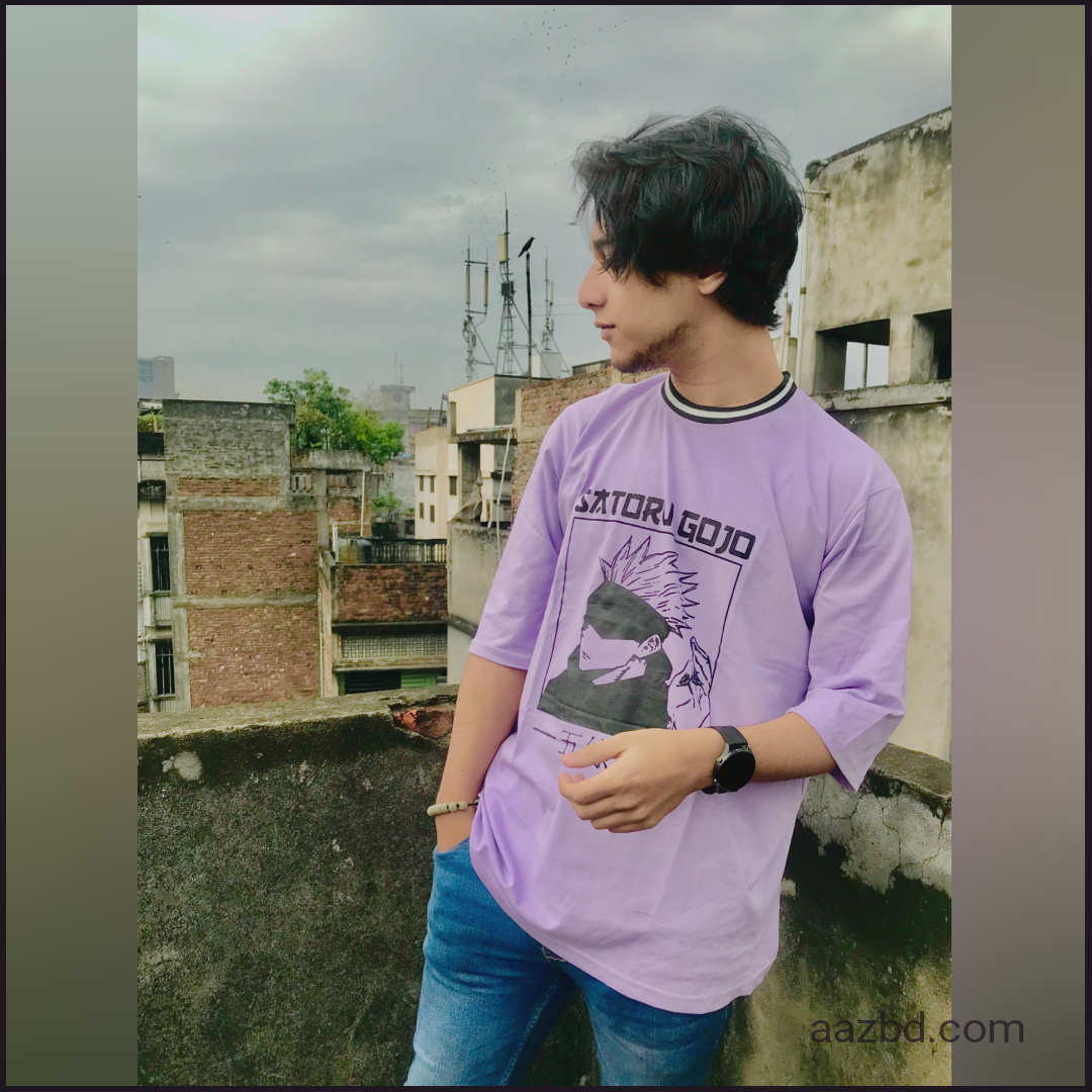 Drop Shoulder T-Shirts Anime Gojo: Buy 