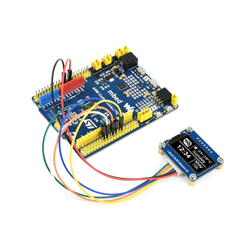 Raspberry Pi Display 1.3-inch OLED Expansion Board SPI Communication SH1107 Driver Black and White Display. 