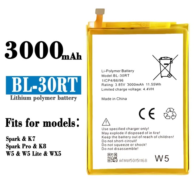 Tecno BL-30RT 3000 mAh Mobile Battery for Tecno K7