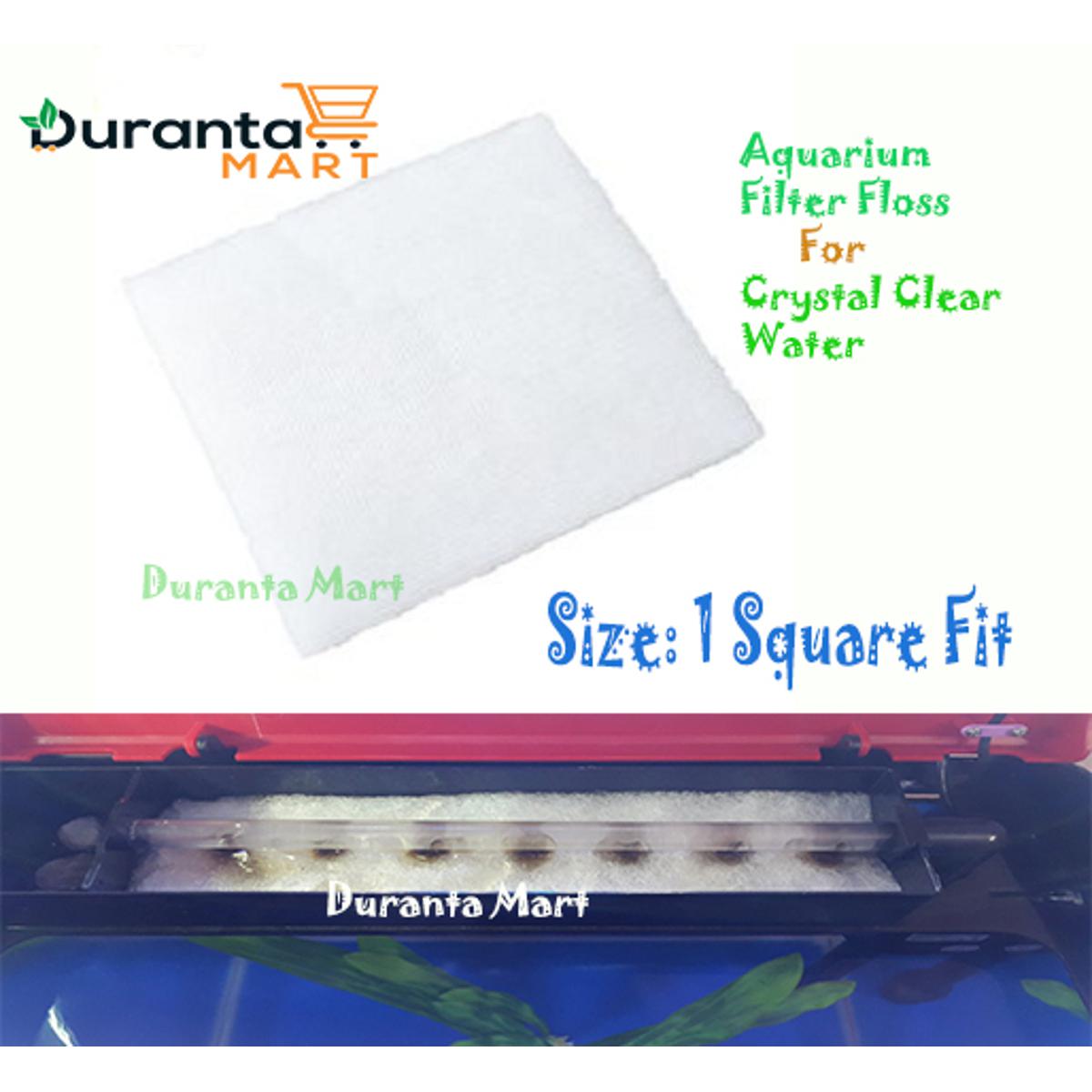 Aquarium Filter Floss or Synthetic Cotton-size 1 Square fit -fastest and most efficient way to achieve crystal clear water