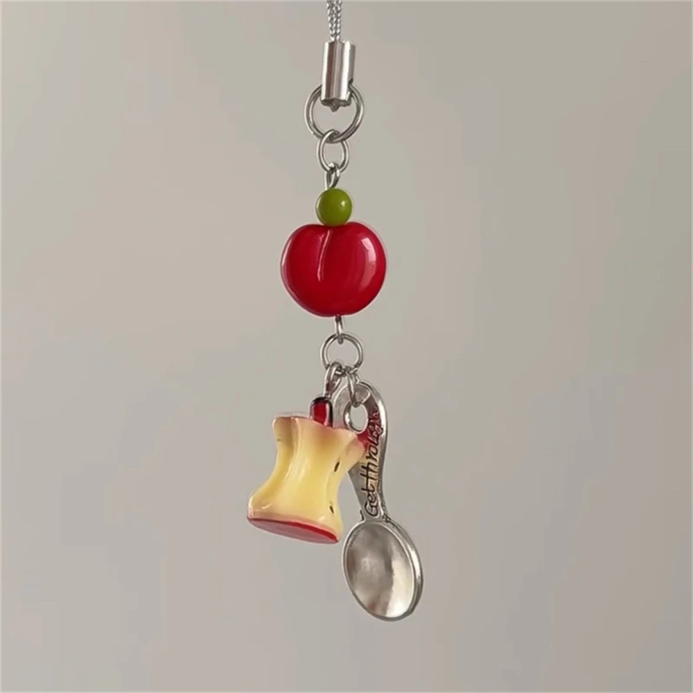 Cute 3D Strawberry Cake Cookie Pendant Phone Charm Strap Lovely Accessories Lanyard Keycord For iPhone Camera Bag Girls Jewelry