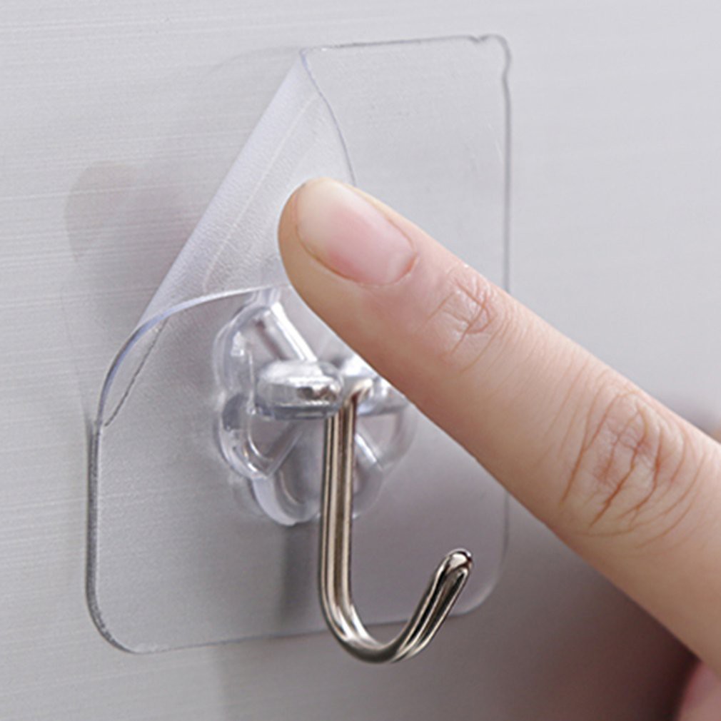 5/10 Pieces angta Wall Hooks, Adhesive Hooks, Kitchen Hooks Professional Strong Hook Waterproof and Rustproof Hook