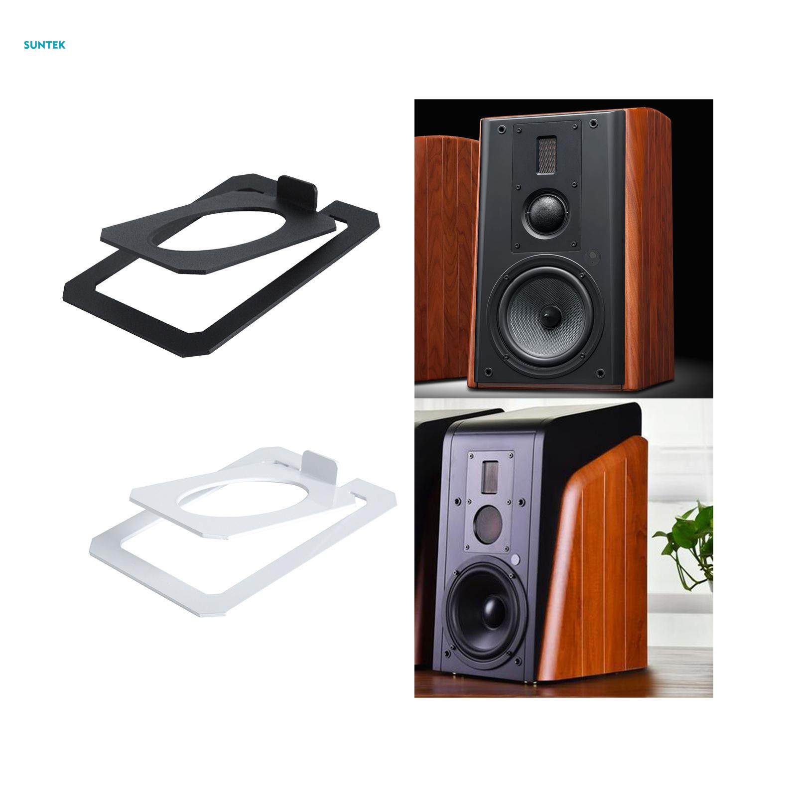 Desktop Speaker Holder Studio Monitor Stand Tilted Bracket Shock Absorbing Metal Non Slip Holder Rack Tabletop Stand for Computer Equipment. 