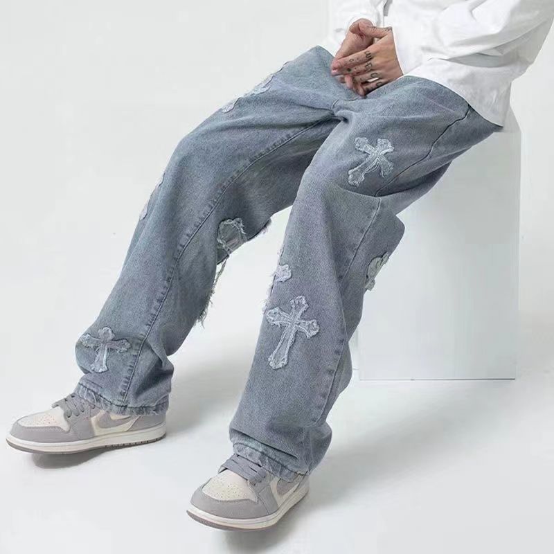 【KIXI】★(UNISEX) [BELT SET] Rope Line Denim Pants KIXI】☆(UNISEX) Rope Line Denim Pants（Raw Wash Denim Pant