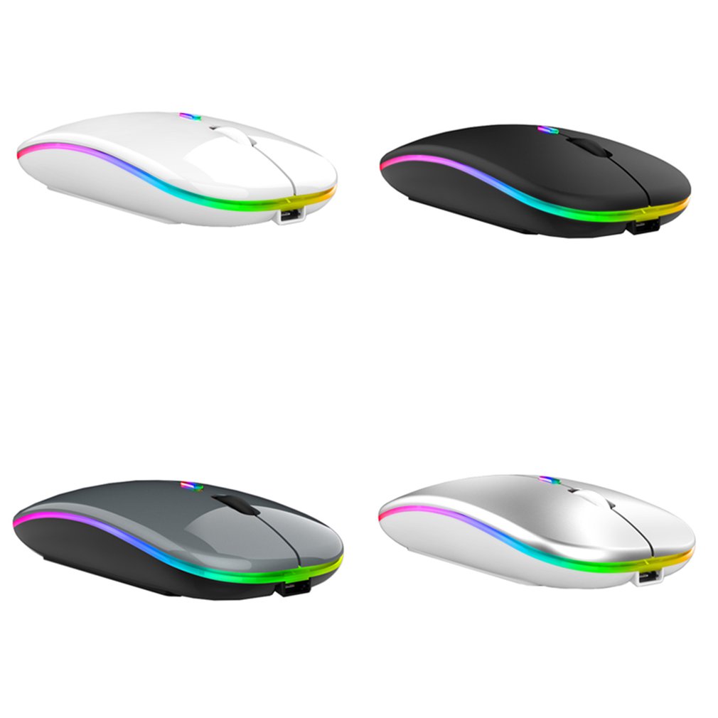 Bluetooth Wireless With USB Rechargeable RGB Mouse BT5.2 For Laptop Computer PC Macbook Gaming Mouse 2.4GHz 1600DPI. 