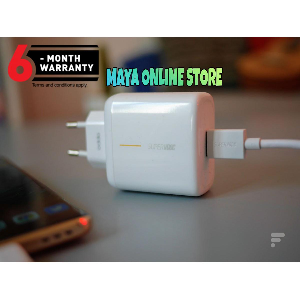 Oppo Super Vooc Flash Charger With Type C Data Cable With 6 Months Warranty - Fast Charger