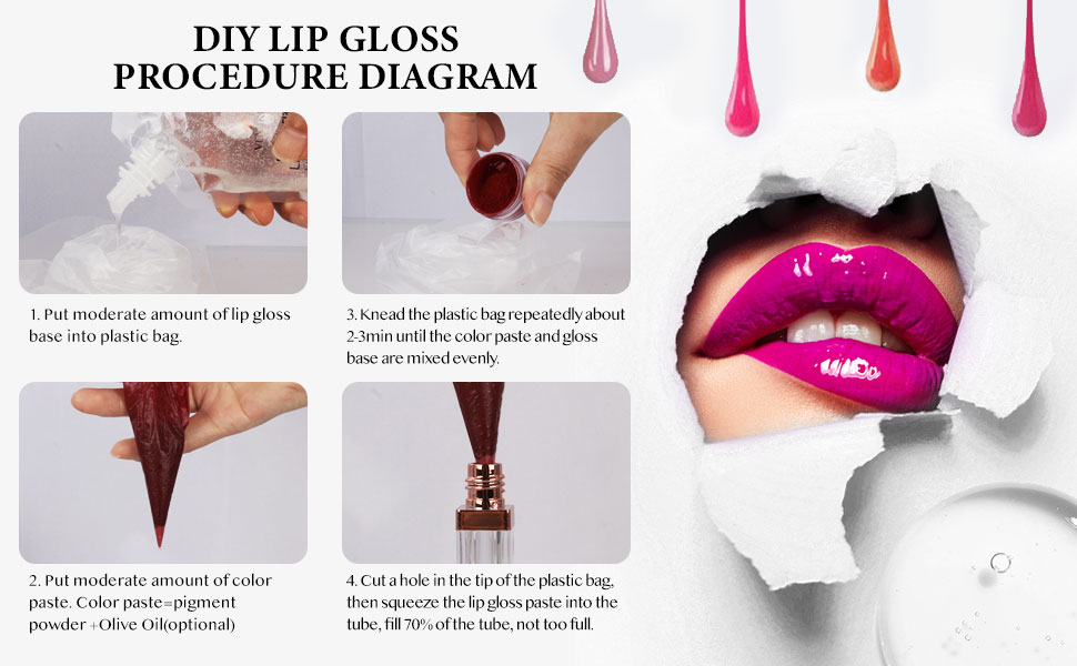 Lip Gloss Base,Clear Versagel Base for DIY Lip Gloss, Moisturizing, Non-Sticky, Vegan, Organic. 