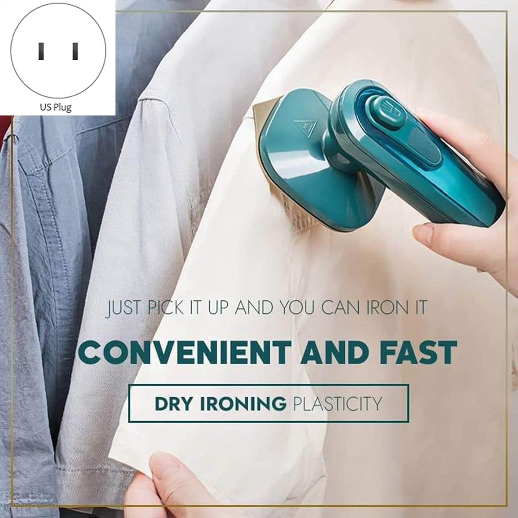 Portable Garment Steamer Handheld Wet And Dry Steam Iron Suitable For