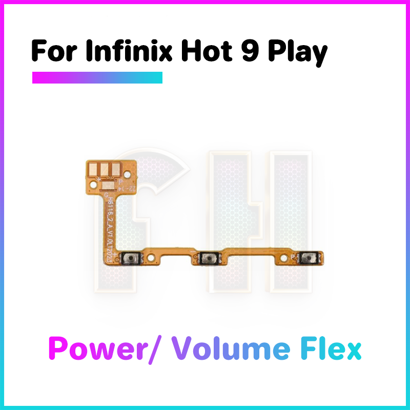 Power volume button flex For Infinix Hot 9 play X680 Side key Switch ON OFF Key Mute control Button Ribbon Flex Cable