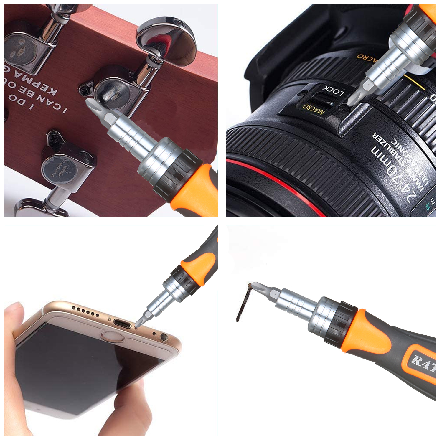 KOGEEK 38pc Precision Ratchet Screwdriver Bit Set Magnetic Screwdrivers Kit Electronics Repair Tool Kit with Flexible Shaft Extension Rod for Phone Lap-top Watch and Other Electronic Devices. 