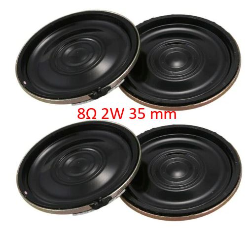 2W 8 Ohm Micro Internal Speaker Magnet Loudspeaker 35mm Dia Round Metal for radio 4 pcs. 