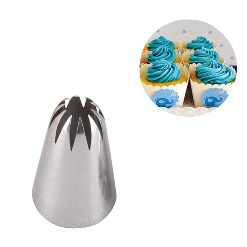 【happy one】#1G Stainless Steel DIY Large Icing Piping Tips Cupcake Cake Cream Piping Nozzle Baking Parsty Decorating Tools