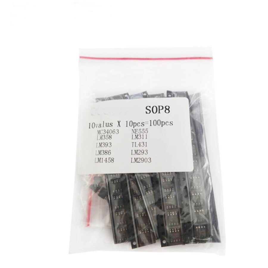 【happy one】NE555 LM358 MC34063 LM393 LM386 LM311 LM293 LM2903 Amplifier Circuit 10Values*10pcs SMD diy electronic set. 
