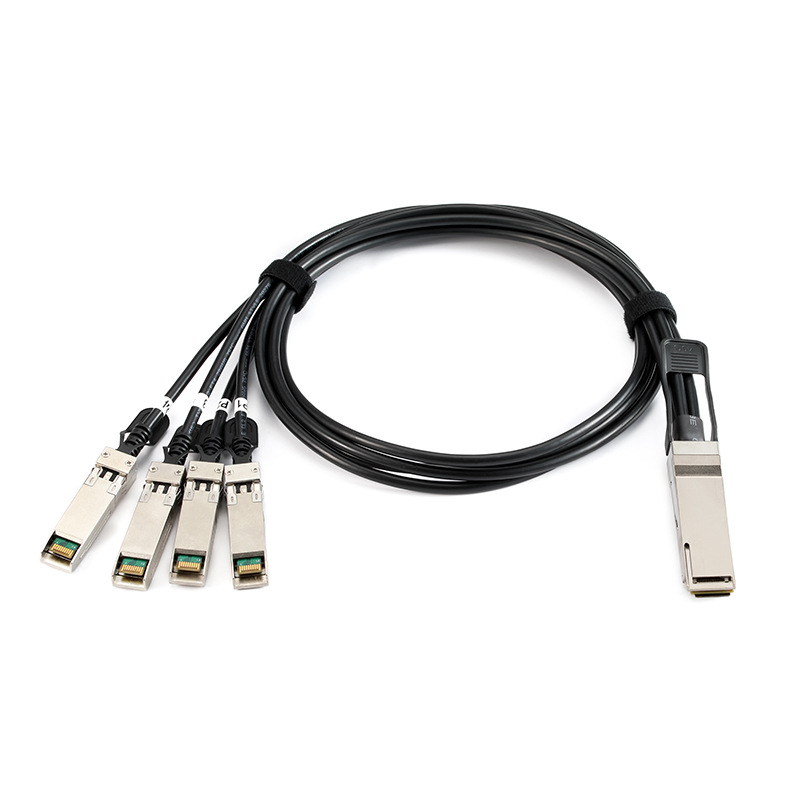 QSFP+40G to 4 x SFP+10G 1M High-Speed Cable Passive Direct Attach Copper Twinax Breakout Cable For Cisco Huawei H3C Optic Switch. 