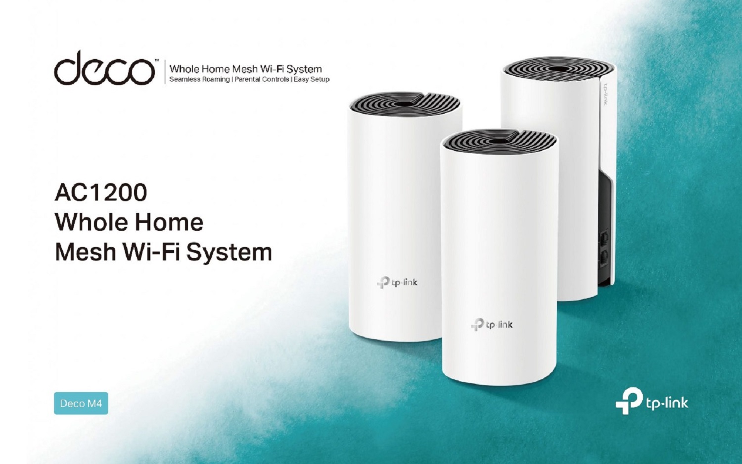 Router TP-Link Deco M4 Whole Home Mesh Router(3 Pack) (Warranty: 02 Years, Service waranty: 05 Years)