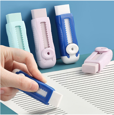 Useful Mini Portable Push And Pull The Eraser Morandi Creative Retractable Replacement Core Eraser For Drawing Writing Exams School Stationery Supplies 1Pcs. 