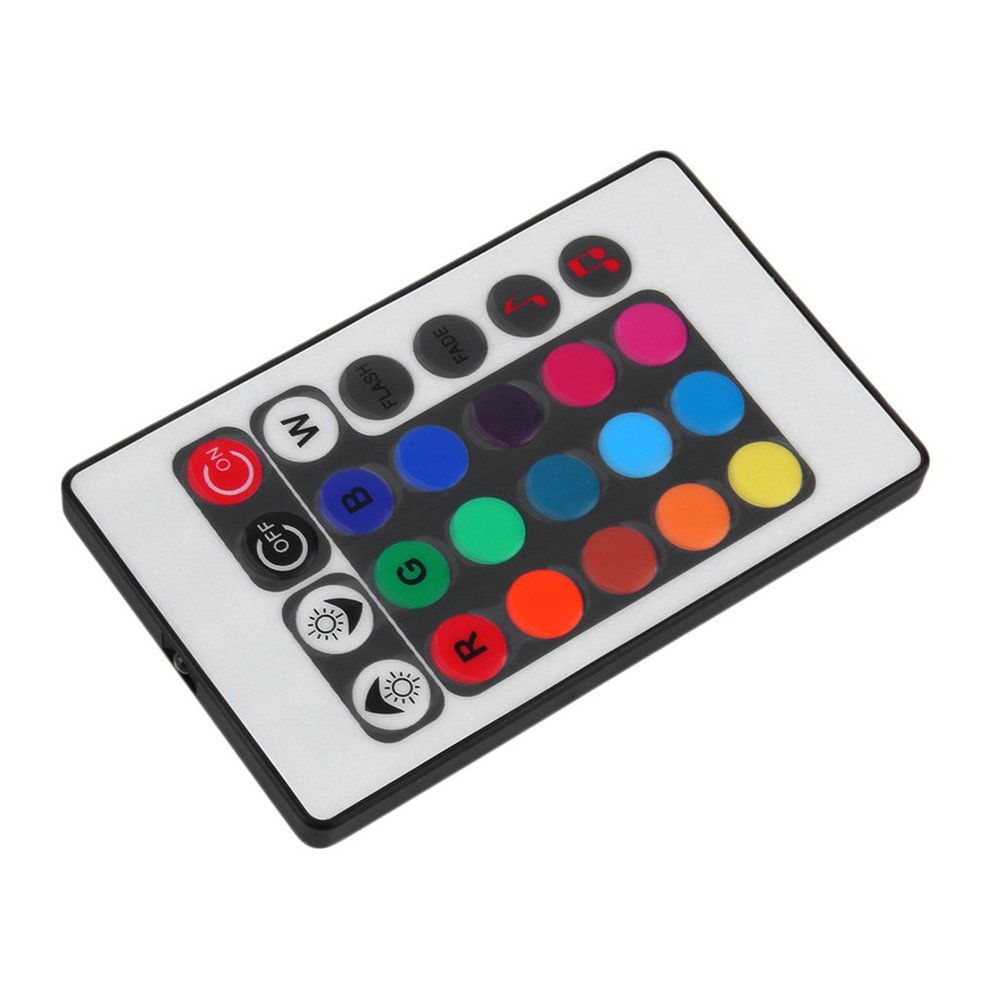 Nax Ma Black 24 Key Music Ir Remote Controller Sound Sensitive For Rgb Led Strip Light-Black. 