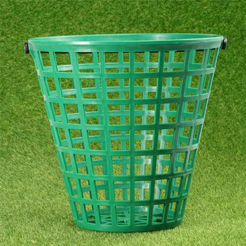 Golf Basket Golf Container with Handle Ball Rack for Stadium Outdoor Sports Green