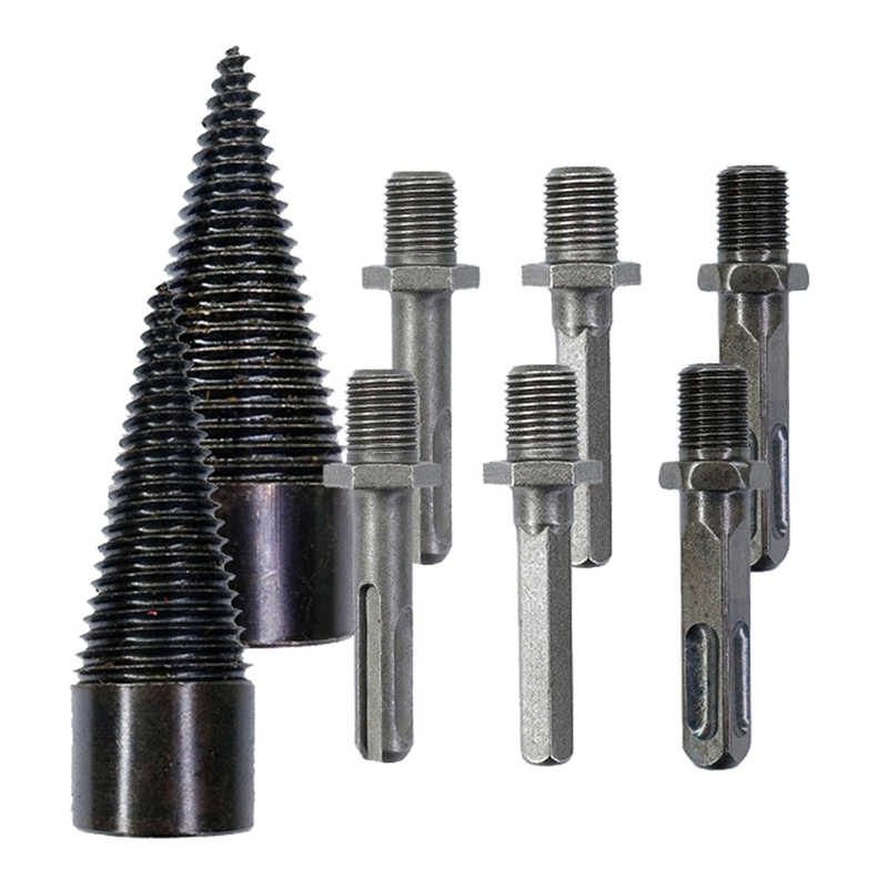 1Set Easysplit Drill Bit Easy Split Drill Bit Wood Log Drill Bit Steel Firewood Splitter (32/42mm)